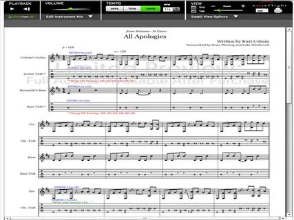 Nirvana All Apologies Guitar Tab GuitarInternational.com