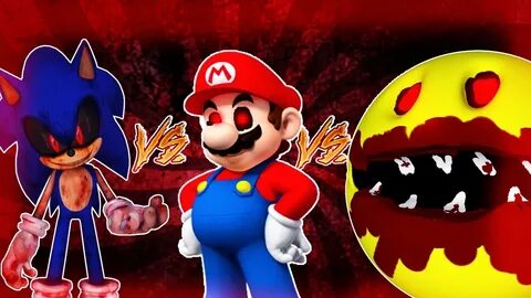 MINECRAFT EVIL PACMAN.EXE vs SONIC.EXE vs SUPER MARIO.EXE - 