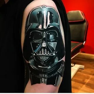 Nice realistic tattoo of Darth Vader from Star Wars movies d