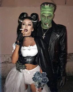 Frankenstein & his Bride 👰 🏻 🧟 ♂ #HappyHalloween #HalloweenMa
