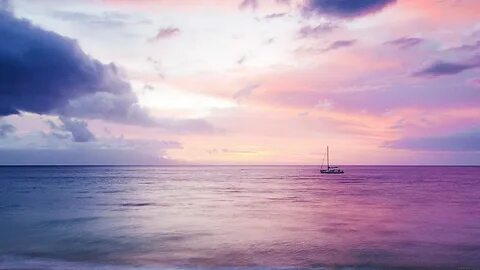 mc27-wallpaper-dreamy-sea-boat-blue Landscape wallpaper, Com