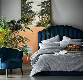 Adairs - Custom Collection Ariel Velvet Bedhead Furniture Ad