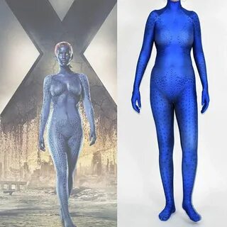 Ainiel Movie X-Men Raven Darkholme Cosplay Costume Blue Spec