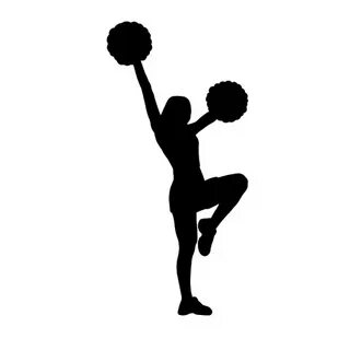 cheerleading clip art black and white - Clip Art Library
