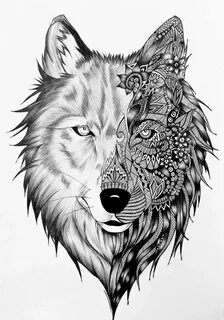 Lobo Mandala Tattoo Design - #design #Lobo #Mandala #tattoo 