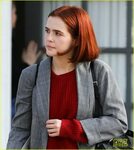 Zoey Deutch Steps Out With New Red Bob Haircut - See the Pic