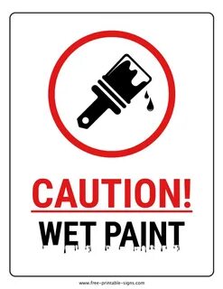 Wet Paint Sign Free Printable - lvandcola