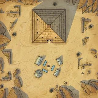 The Cursed Pyramid Battle Map Spellarena