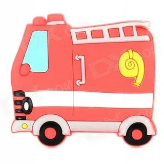 10050047 Cute Cartoon Fire Truck Style Fridge Magnet Sticker