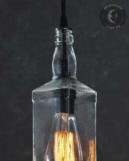 Whiskey Bottle Pendant Light Shop Moonshine Lamp Co. - Moons