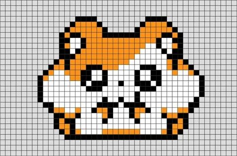 Hamster Pixel Art Pixel art grid, Minecraft pixel art, Pixel