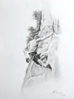 The Climber Drawing by Ed Teasdale Pixels