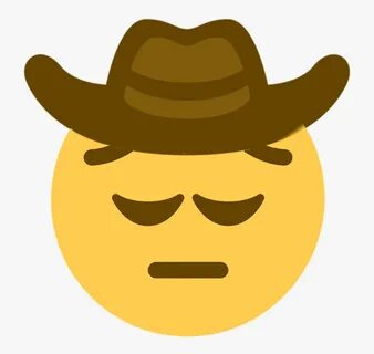 Pensive Cowboy Discord Emoji - Sad Cowboy Emoji Transparent,