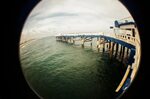 Atlântida's Fishing Pier Camera: Lomography Fisheye 2 Film. 