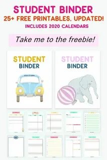Free Printable Student Binder: Over 25 Excellent Planning Pa