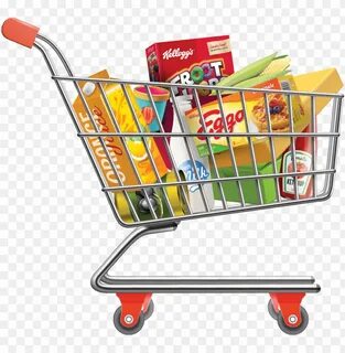 shopping cart computer icons - shopping cart with groceries 