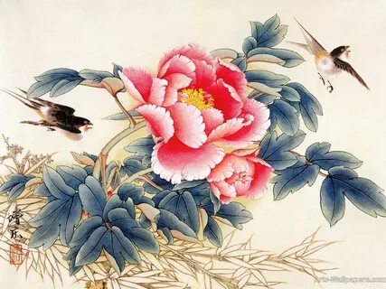 Birds: Chinese Painting Art Bird Flower Cnpaint Phone Wallpa