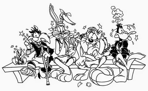 Looney Tunes Coloring Pages All Characters Got Injured : Bul