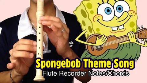 Spongebob Theme Song - SLOW EASY FLUTE RECORDER LETTER NOTES