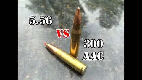 300 AAC Blackout vs 5.56... Granite Test - YouTube