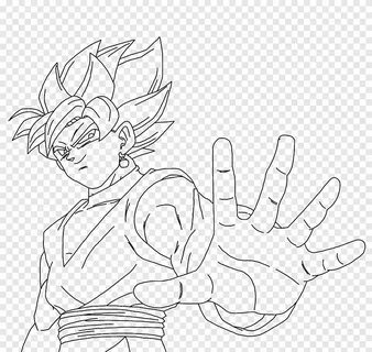 Lineart SSR Goku Black Trace, png PNGEgg