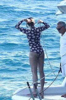 CAMERON DIAZ in Swimsuit at a Yacht in Saint Tropez 08/08/20