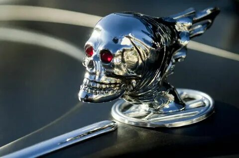 Skull Rat Rod Hood Ornament by Jill Reger Hood ornaments, Ra