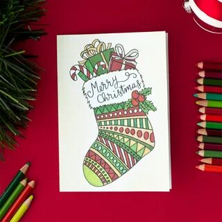 Free Christmas Card Printable Template (Coloring Page Christ