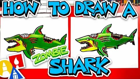 How To Draw A Zombie Shark Easy Drawings - Dibujos Faciles -