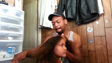 Daddy doing daughters hair - YouTube