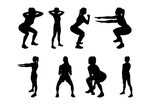 Fitness Silhouettes Vector 128857 Vector Art at Vecteezy