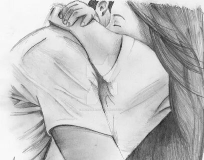 Drawing people, Pencil drawings easy, Hugging drawing