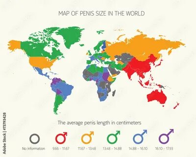 World map of dick size