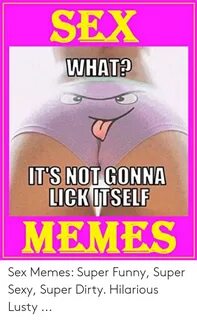SEX WHAT? IT'S NOT GONNA LICK ITSELF MEMES Sex Memes Super F