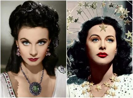 #Vivien_Leigh & #Hedy_Lamarr #beautiful #actresses #beauty #