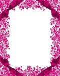 Pink floral border PNG Gambar berkualitas tinggi PNG Arts