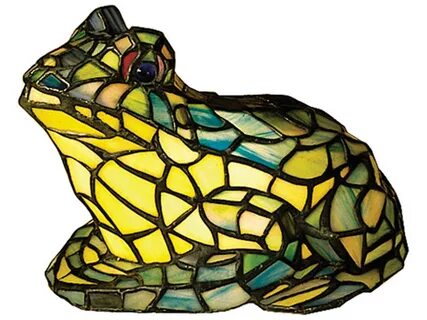 Meyda Tiffany Frog Tiffany Glass Multi-Color Accent Table La