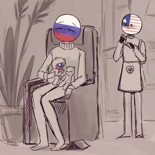 countryhumans russia america image by @unicorncatgalaxy