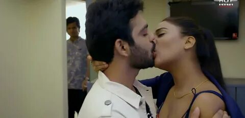 Indian boss kissing and pressing boob of secretary