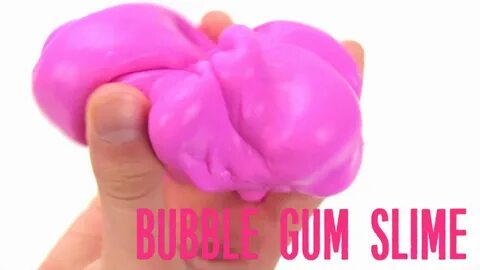 How to make BUBBLE GUM SLIME without borax, Eye drops or con