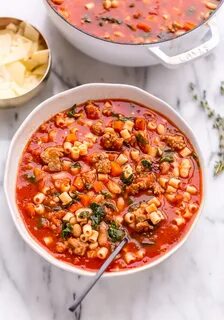 Easy Pasta Fagioli Soup Recipe - Baker by Nature