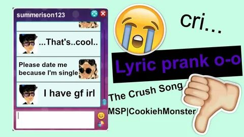 Song lyric prank on crush songs