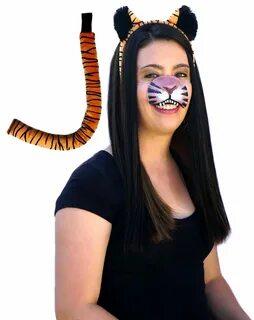 Хвост Tiger Ears Tail Nose Costume Kit Accessories Set Adult