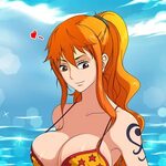 Safebooru - 1girl bikini breasts cleavage large breasts long