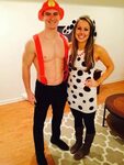 Firefighter and Dalmatian couple costume for Halloween Sexy 