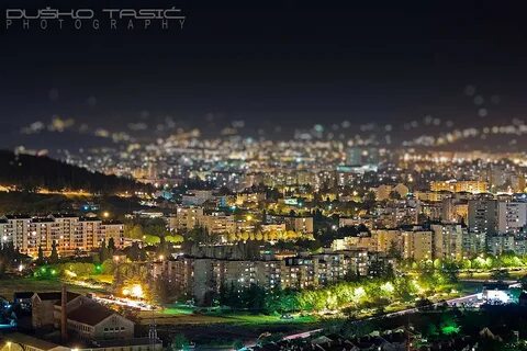 Podgorica at night.... Dusko Tasic Flickr