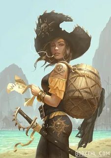 Black Heart Bela by BobKehl Pirate art, Character portraits,