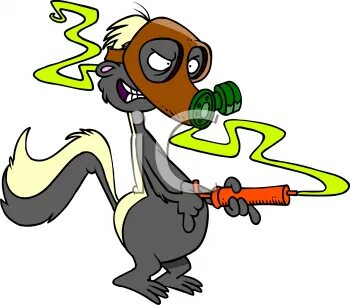 Cartoon Skunk Spraying 567