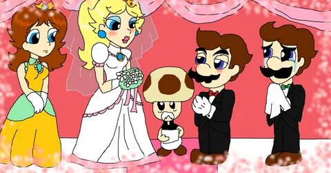 Getting Married Mario And Peach Wedding Kiss - pic-moist