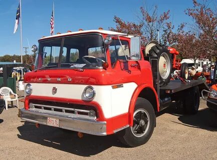 Ford C-Series cabover truck with a restored Ford tractor o. 